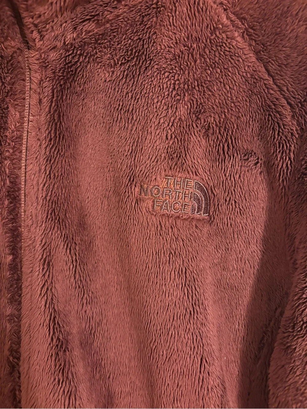 The North Face Women’s Red Plush Full-Zip Teddy Jacket